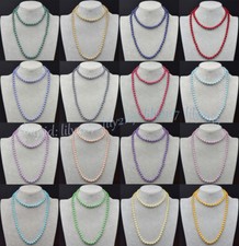 Fashion 8/10/12mm Multi-Color South Sea Shell Pearl Round Beads Necklaces 36''