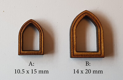 10er Pack MDF Laserschneidfenster für Geländegebäude D&D Warhammer 28mm Eisenbahn 