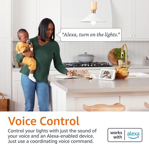 Voice-Controlled A19 Smart LED Light Bulbs - Multicolor & Dimmable, Alexa 4-Pack - Picture 8 of 8