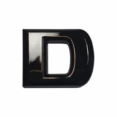 3D-Relief-Buchstabe schwarz glänzend D Auto Aufkleber