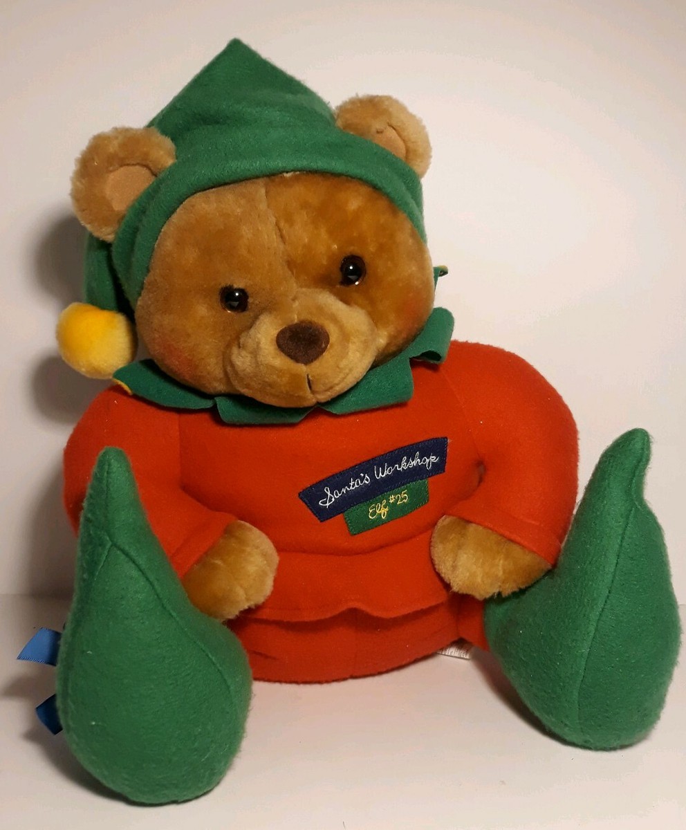 Hallmark Chris The Elf Plush Bear Santa's Workshop Elf #25 Red
