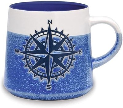 Cape Shore Artisan Coffee Tea Mug Cup, Compass Rose Gifts for Birthday Christmas