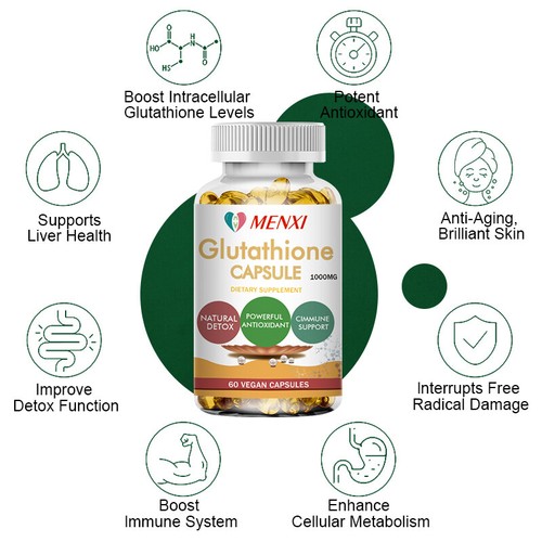 Skin Whitening Capsules - L-Glutathione Whitening, Antioxidant, Anti-aging NEW - Picture 7 of 14