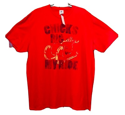 Ugly Christmas T-Shirt Chicks Dig My Ride XL, NWT, Sale