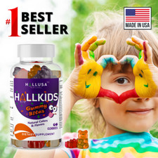 HallKids Multivitamin Gummies for Kids Vitamins A C D E B Complex 60 Gummies