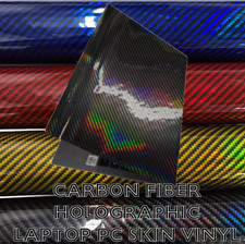 Gloss Carbon Fiber Holographic Laptop Skin PC Tower Universal Vinyl Wrap Sticker