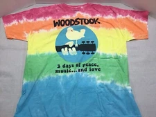 2016 Liquid Blue T Shirt XL Woodstock Festival 3 Days Of Peace Tie Dye