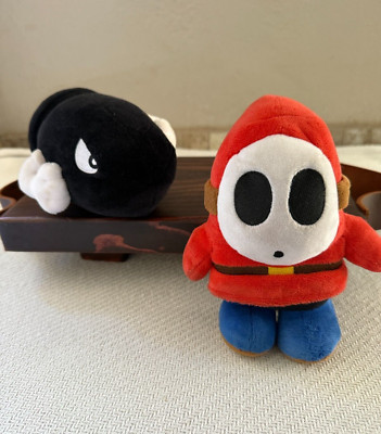 SUPER MARIO BROS SHY GUY BULLET BILL SAN-EI Plush 7'' 2017 Little Buddy
