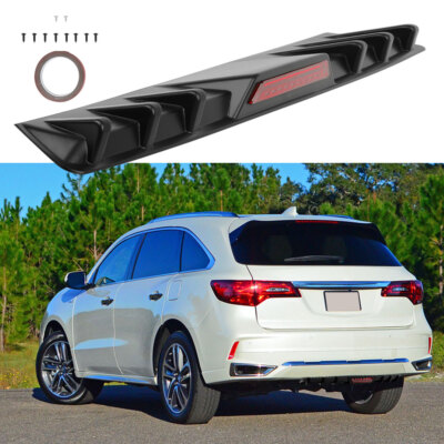 For Acura MDX Carbon Rear Bumper Diffuser Spoiler Lip w/ Refective Tail Light