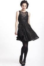 SALE ANTHROPOLOGIE TRACY REESE Lace Dress Party Formal Black SIZE US6 EUR 38