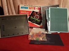 Vintage Lite Brite Action toy kit pegs sheets Hasbro from 1968