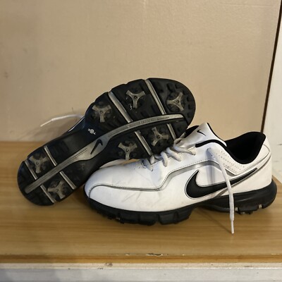 Nike Air Durasport II Mens 8.5 418561-101 White Golf Shoes Soft Spikes Leather