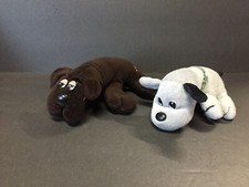 Vintage Pound Puppies 1985 Dark Brown Pound Puppy Plush  Gray Puppy Dog