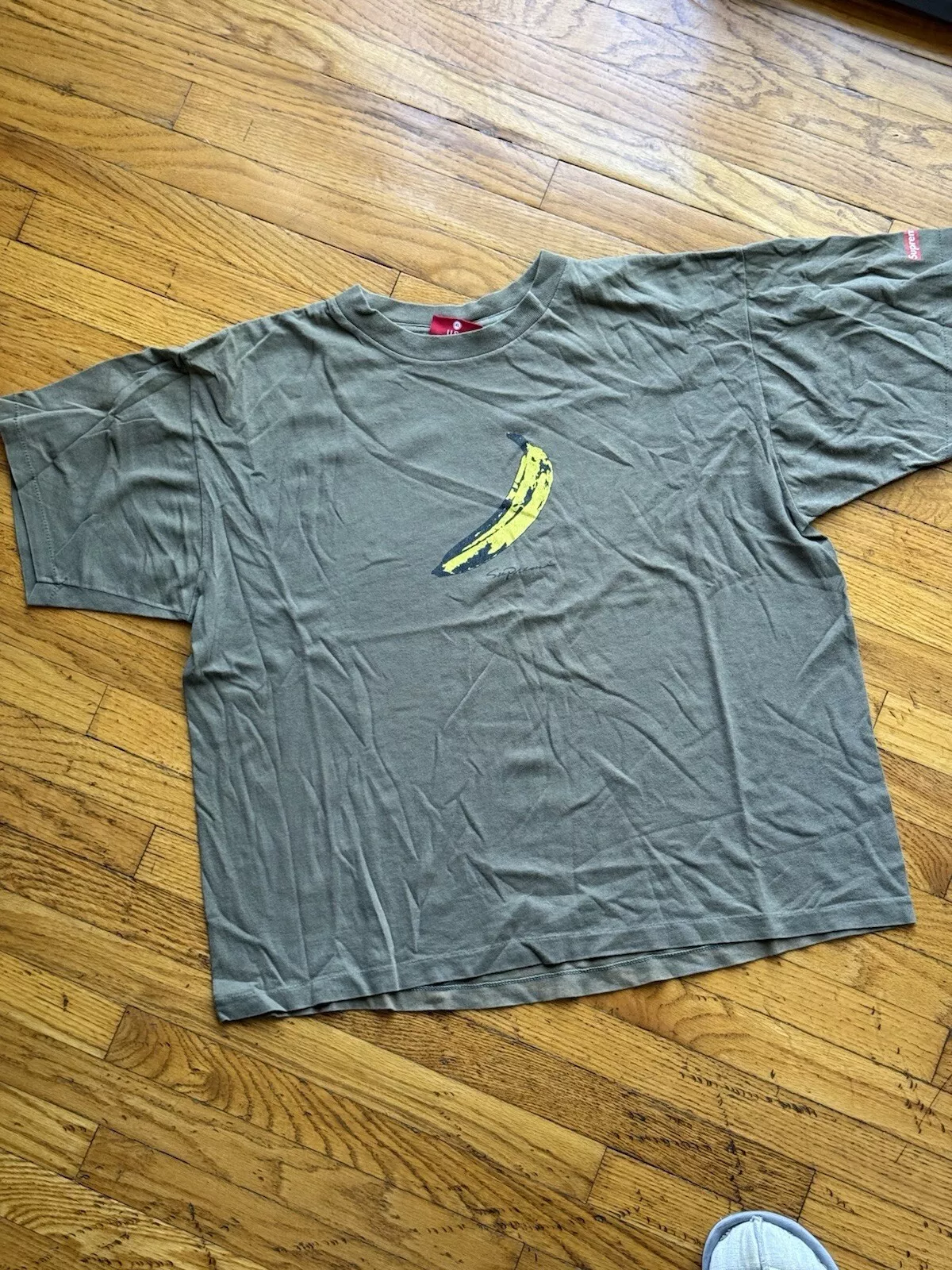 Tee shirt Supreme Warhol Banana 1996 XL velours souterrain