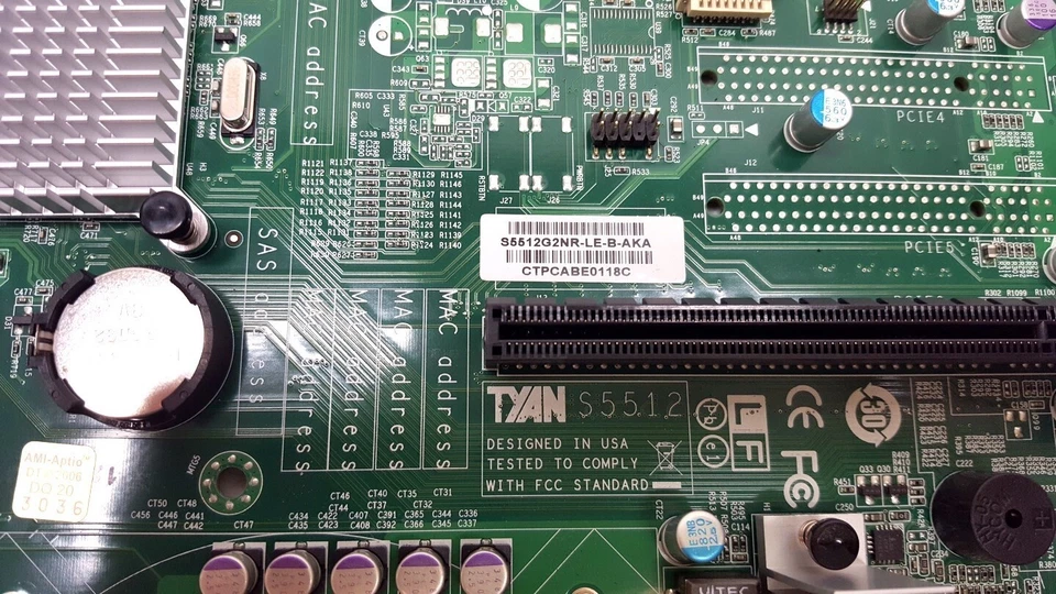 Tyan S5512 Socket LGA1155 DDR3 SATA ATX Server Motherboard S5512WG2NR-LE-B-AKA - Image 2 of 4