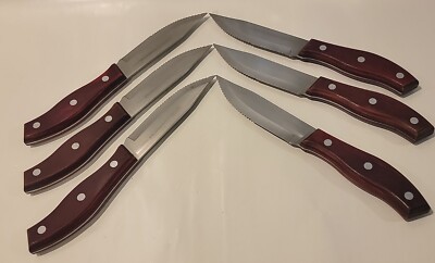 TRAMONTINA SET OF 6 STEAK KNIFES~Stain Free~High Carbon~Brazil