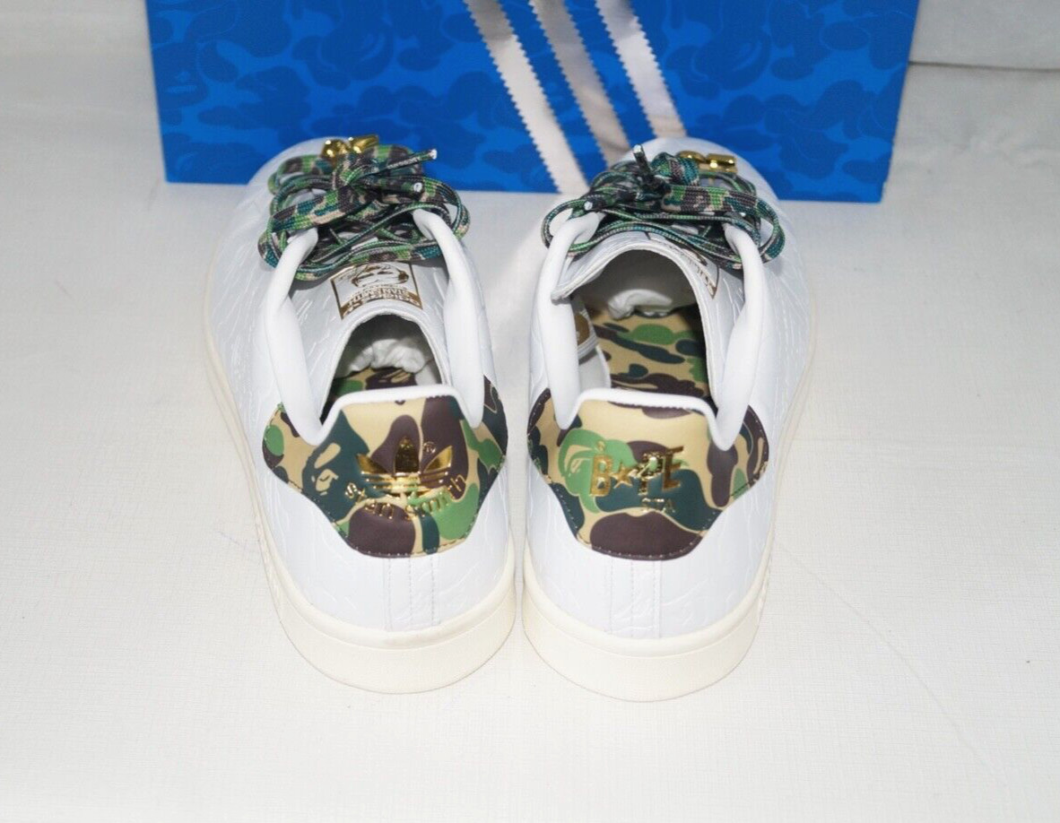 NIB Authentic ADIDAS STAN SMITH BAPE 30TH EDITION Leather Men's Shoes 11 M thumbnail 7