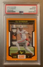 CJ STROUD 2023 Score ORANGE #302 Rookie RC PSA 10