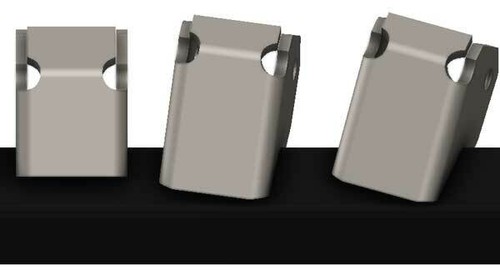 Square Link Mount Bracket Pair 2-5/8" Mounting Width 9/16" Bolt Hole 0 Degree - Picture 5 of 5