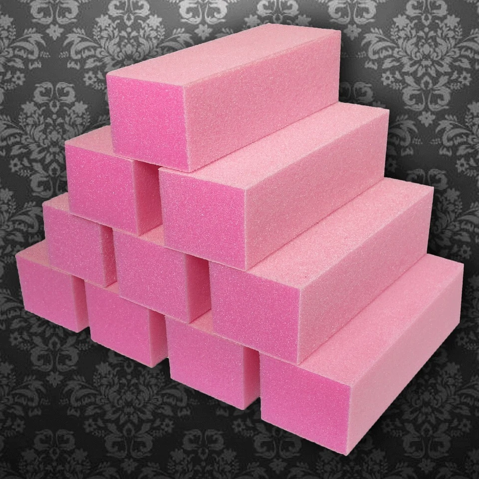 Dixon Buffer Block White Grit 3 Way 100/180 PINK (Pack of 10)