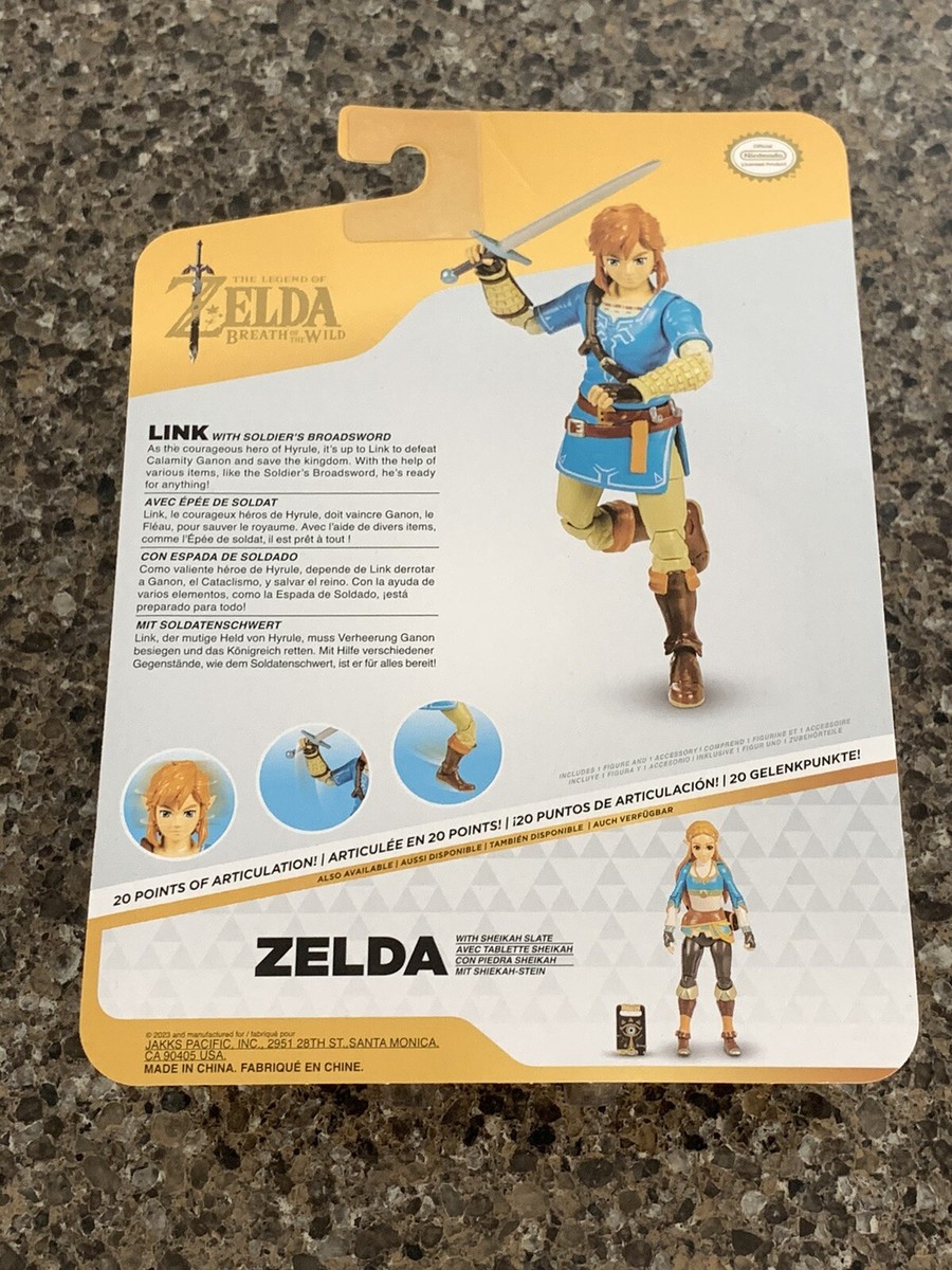 Zelda Breath Of The Wild Link Action Figure New 2023 Jakks