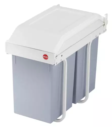 Hailo Einbau-Mülleimer Mülltrennung System 2x14L Volumen