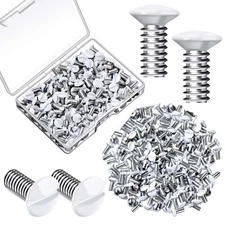120 Pcs Wall Switch Plate Screws 5/16 Inch Long 6-32 Thread Switch Cover Metal