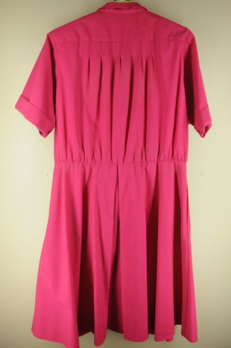 Vintage Willi Women's Pink 70's 80's Polycotton Petite Dress - Picture 2 of 2