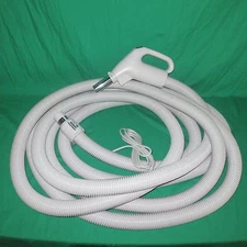 30' Crush Proof Central Vac Vacuum Hose Dual Switch Gas Pump Handel w/ Pigtail