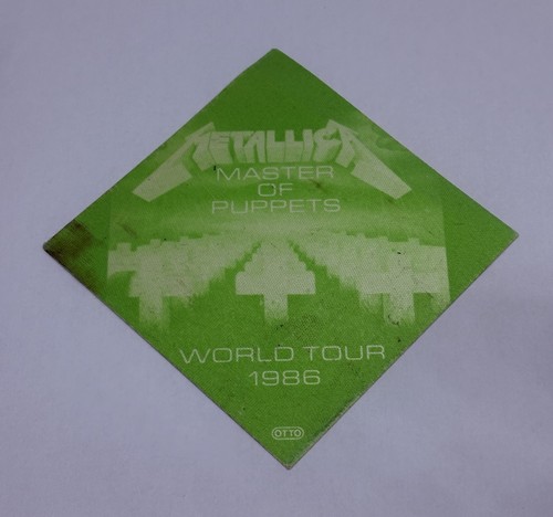 Muy Raro 1986 Metallica Master Of Puppets World Tour Backstage Pass Original P1 - Imagen 2 de 6