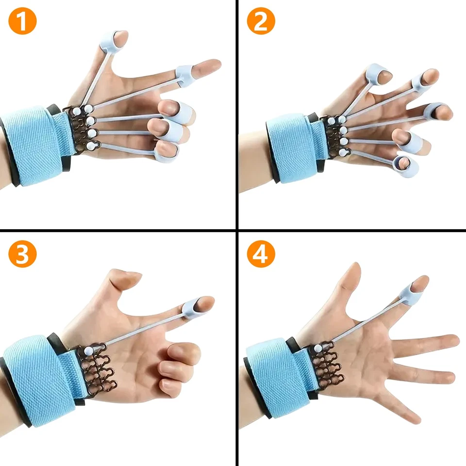 Exercitador extensor de dedo - Grip & Flex Trainer para recuperação e fitness - Imagem 4 de 4
