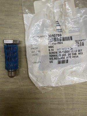 Cummins 3080759 Screw, Hexagon Head (Thread 9/16, Length 2'')						
