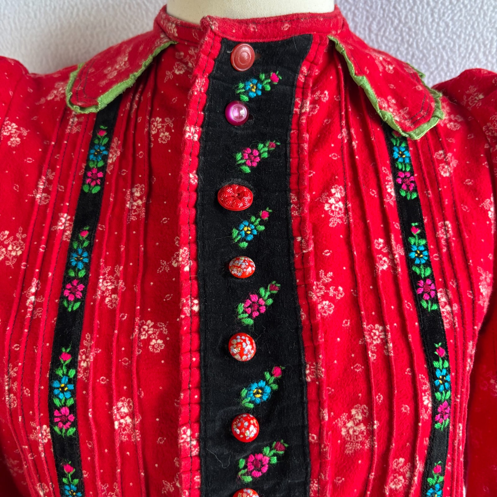 Vtg Hand Made Hungarian Transylvanian Széki Jacke… - image 3