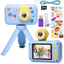 Kids Camera,2.4In IPS Screen Digital Camera,180°Flip Lens Camera,Children Selfie