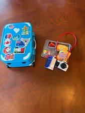 Our Generation Well Traveled Luggage Suitcase Airplane Food 18" Doll Set