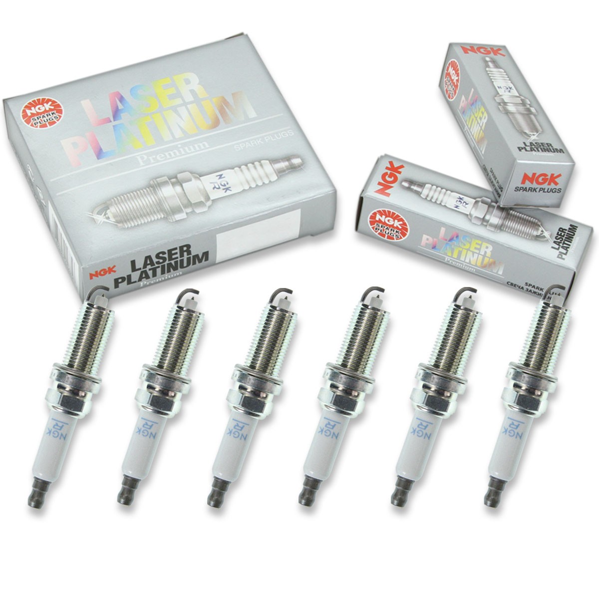 6 pcs NGK Laser Platinum Spark Plugs for 2008-2009 BMW Z4 3.0L L6 - Engine vh