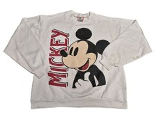 Vintage Distressed Disney Mickey Mouse Double Sided Crewneck Sweatshirt VTG XL