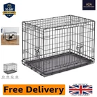 Portable 30-Inch Double Door Dog Crate - Leak-Proof and Safe for Medium Pets