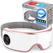 Smart Eye Massager with Heat and Compression, Vibration, Music, Wireless Heated