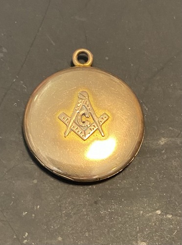 Antique W & H Co. Gold Filled Masonic Locket Pendant. 1900 Era