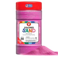 Hygloss Colored Sand for Crafts   1 lb Bottle, Magenta   1-Pound,