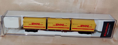 H0 Electrotren 5183 K, Container Wagen DB 2 x 20ft Container DHL Rungenwagen RS | Condition: Gebraucht