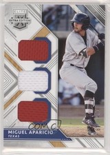 2018 Panini Elite Extra Edition Triple Materials Silver /149 Miguel Aparicio 2x6