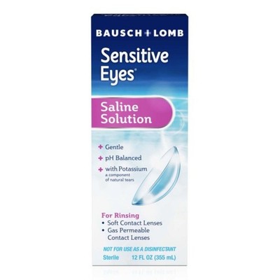 Sensitive Eyes Saline Solution from Bausch & Lomb, for Soft Contact & Gas...