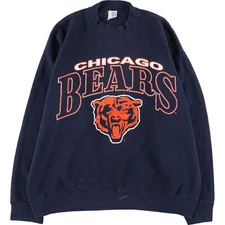 Chicago Bears NFL Football Team Navy Sweatshirt Remake Design Vtg RM1804