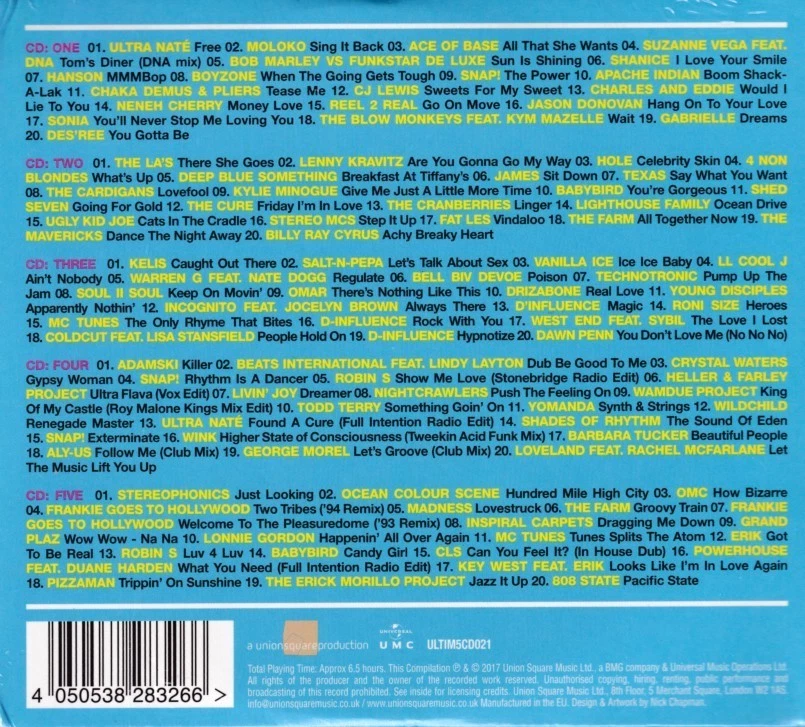 90s Playlist - The Ultimate Collection (NEU/OVP, 5 CDs, 100 Hits) - Bild 2 von 2