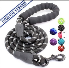 Upgraded 5ft Heavy Duty Dog Leash   Strong Rope, Reflective, Padded Handle