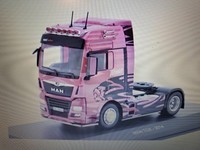 Man Tgx 2014 Woman Trucker Pink Zugmaschine Lkw Truck 1/43 *Neu* Ca. 20Cm