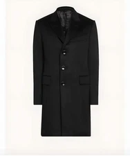 Tom Ford Men’s 100% Black Cashmere Trench Coat
