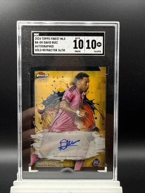 2024 Topps Finest MLS - Autographs David Ruiz #BA-DR Gold Refractor /50 (AU, RC)